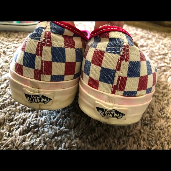 Men’s Vans California Red and Blue Checkered - Picture 2 of 3